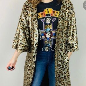 L & B sequin leopard duster 2x